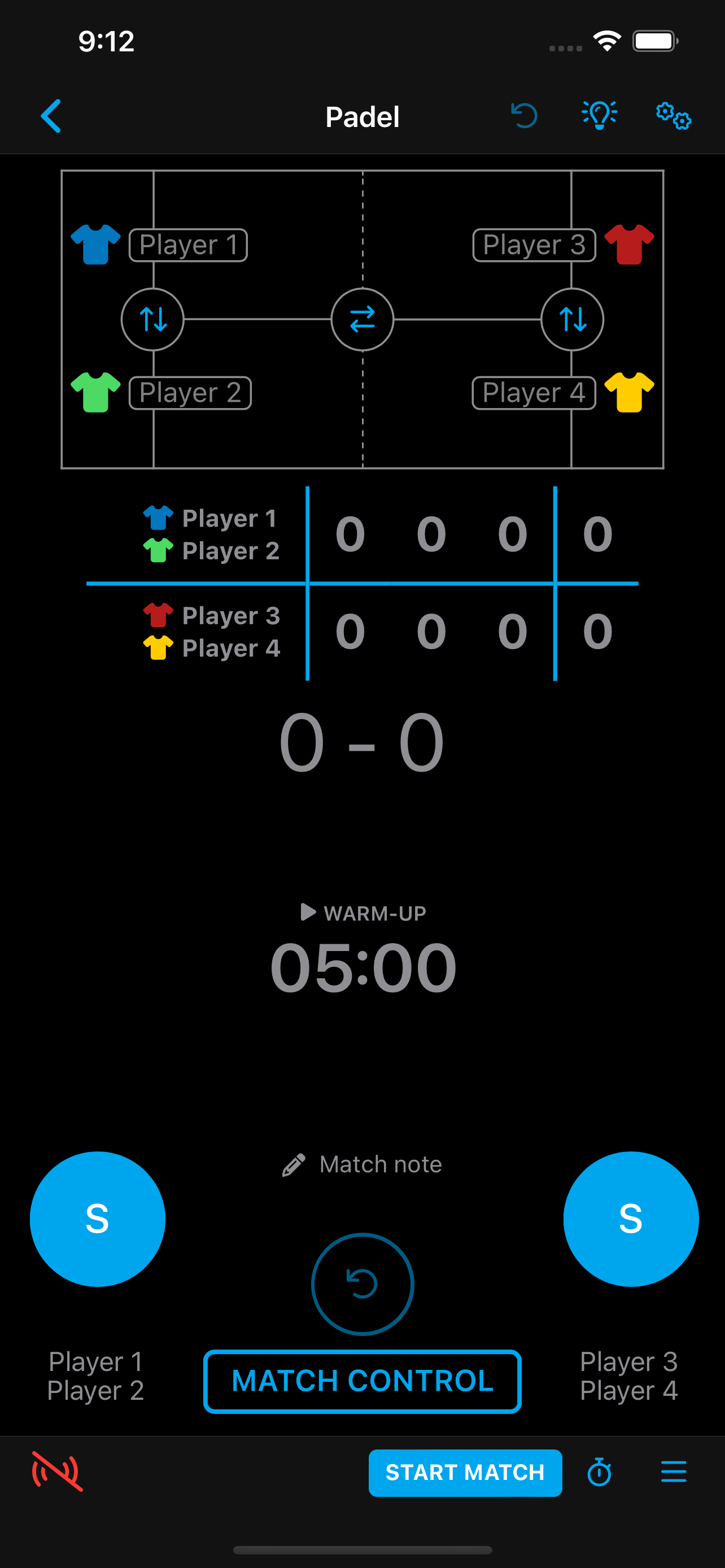 Padel scoreboard