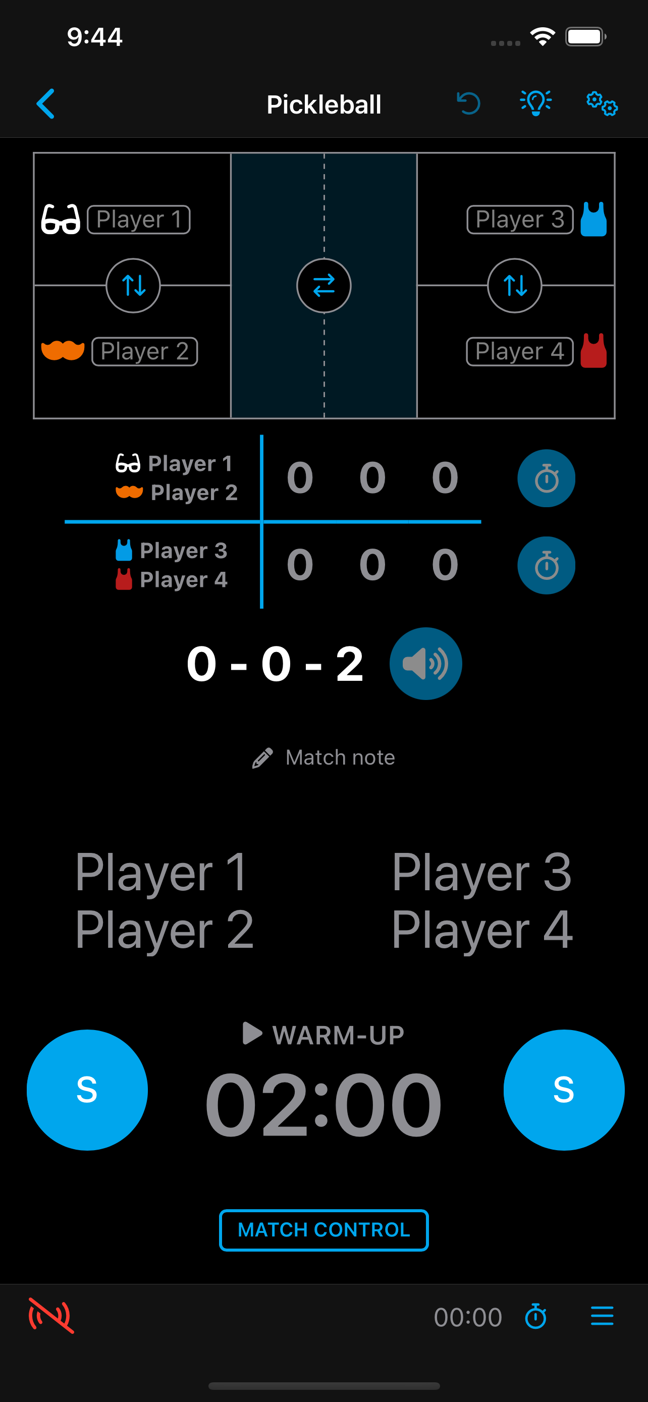 Pickleball scoreboard