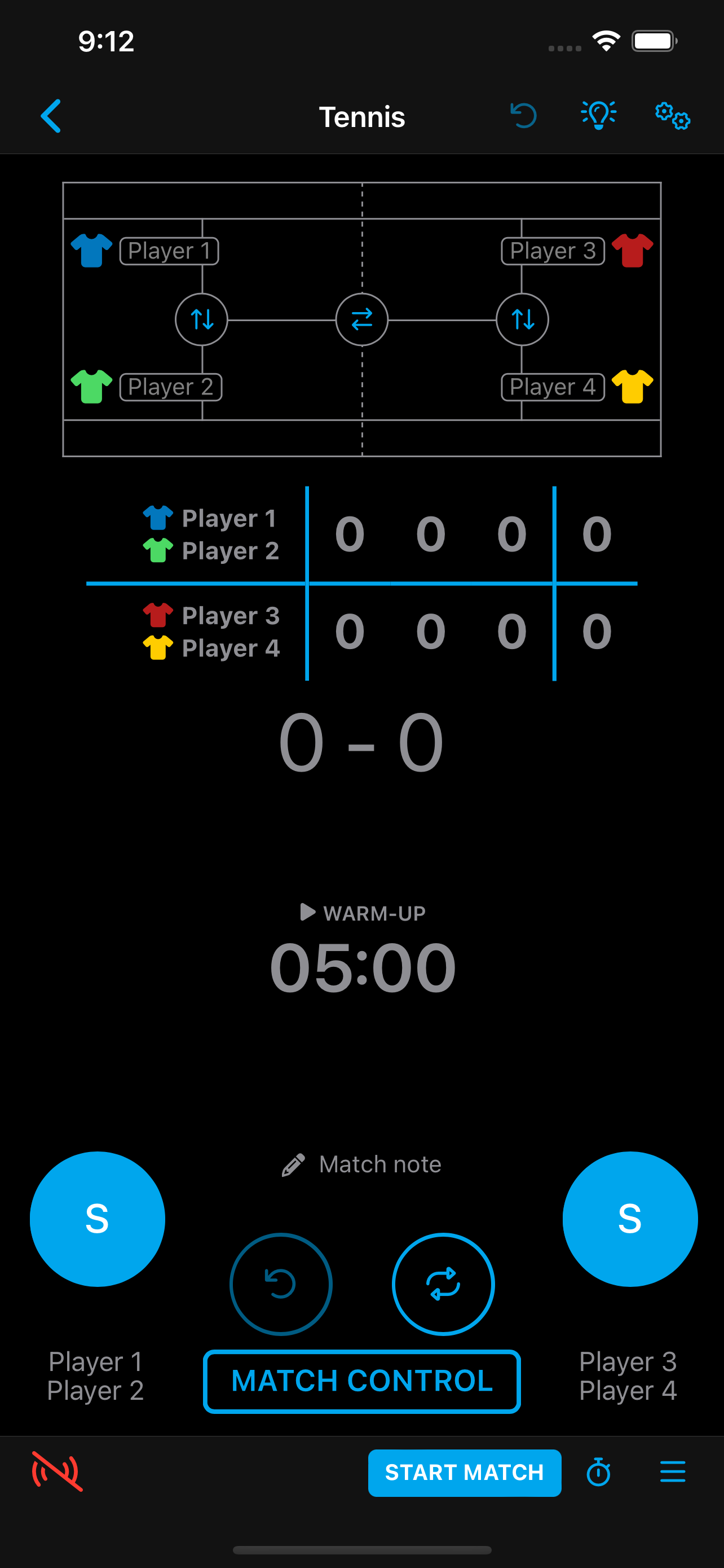 Tennis scoreboard